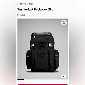 lululemon 25L Wunderkust Black Backpack